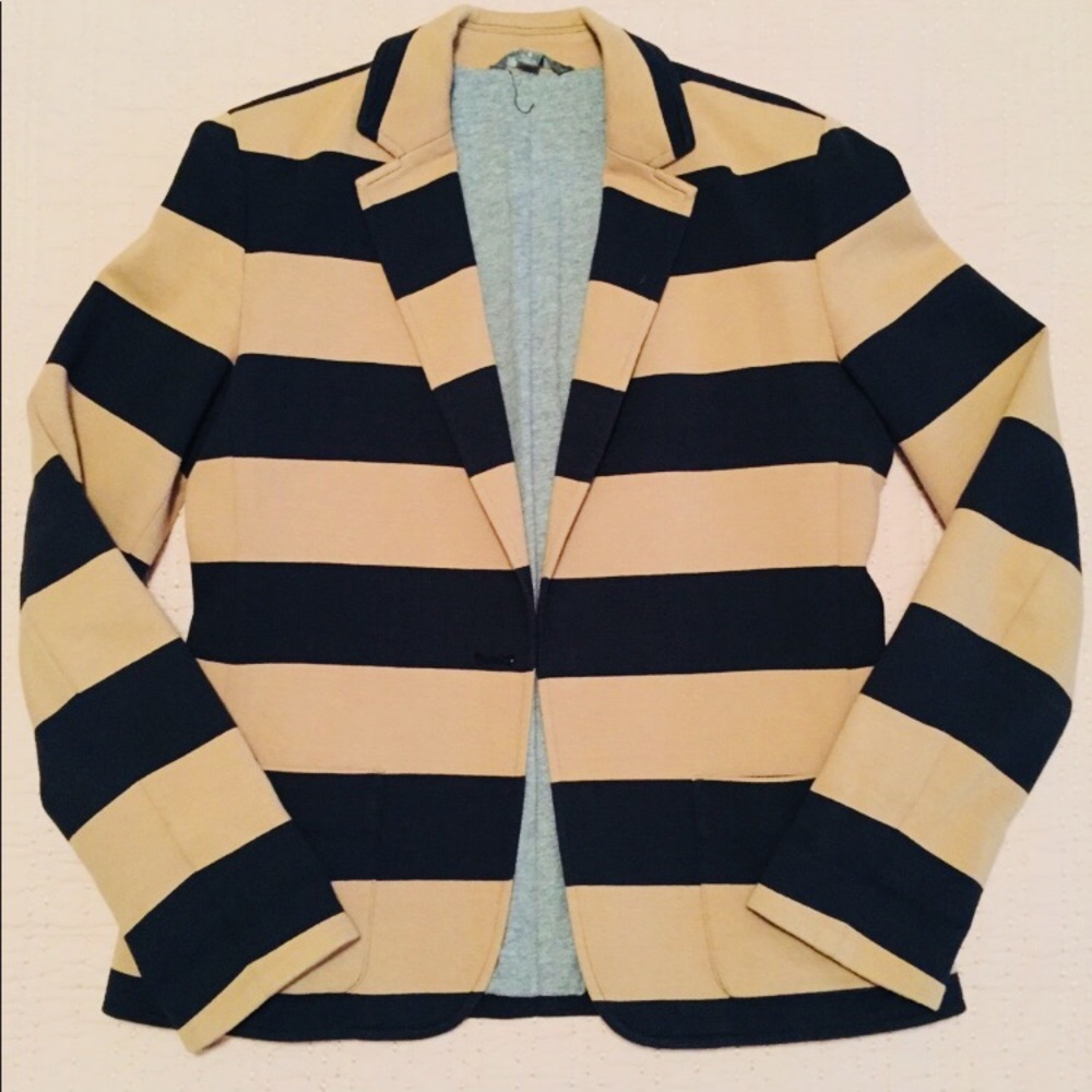 LL Bean // Striped Cotton Blazer